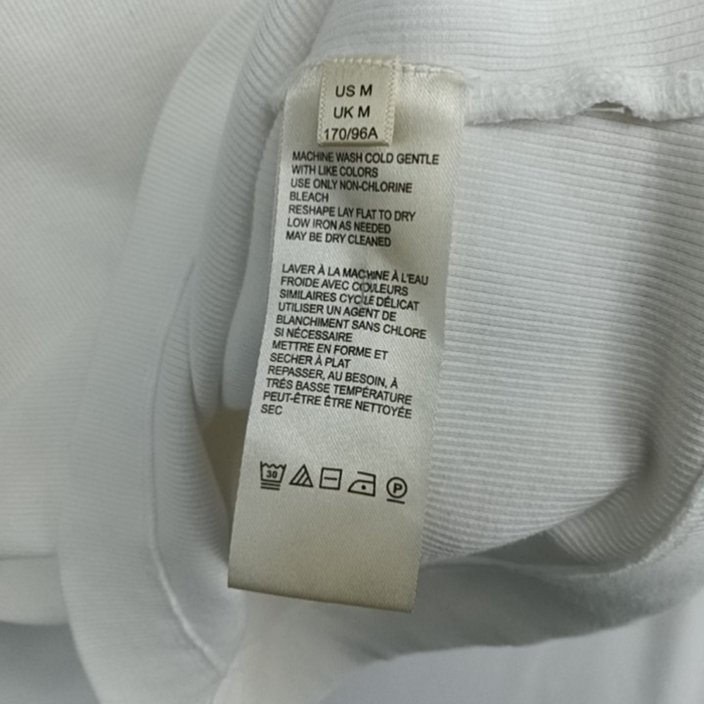 ❌SOLD❌️Maeve by Anthropologie White Flutter Sleeve Stretchy Rib Knit V-Neck Top - Picture 10 of 11